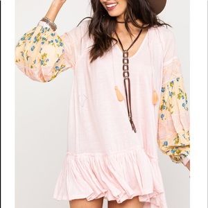 Free People Mix it Up Tunic Top Dress M